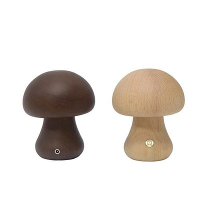 Wooden Mushroom Lamps